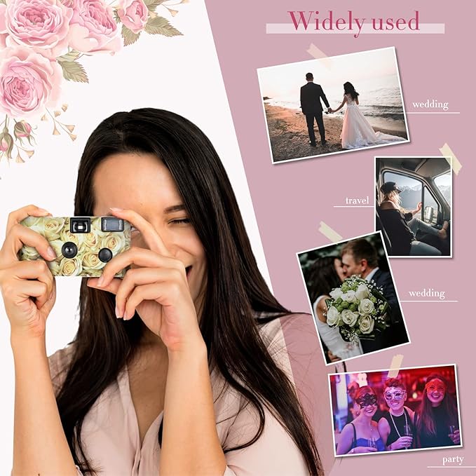 12 Pack Disposable Camera Bulk for Wedding 34 mm Single Use Film Camera - Image 3