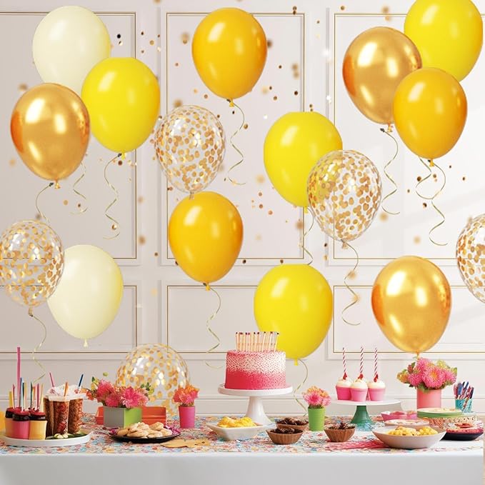 Paready Yellow and Gold Balloon Set - Image 9