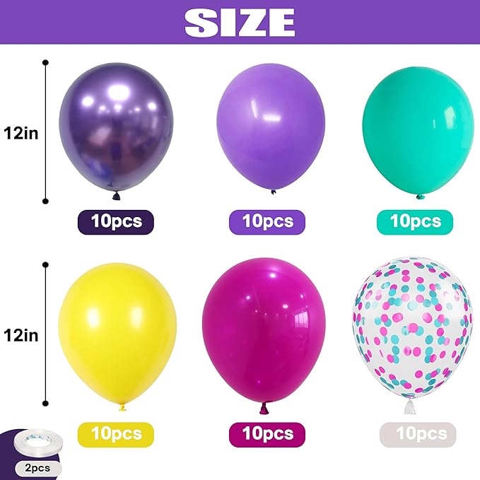 Togvu Pink Blue Purple Balloon - Image 2