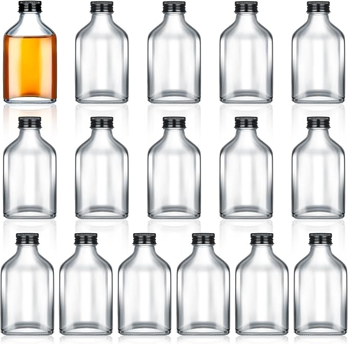Patelai 32 Pcs Clear Glass Bottles by Patelai