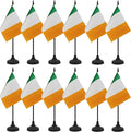 12 Pack Ireland Desk Flag Set, Irish Table Office Flag, Small Miniature Desktop by Unknown