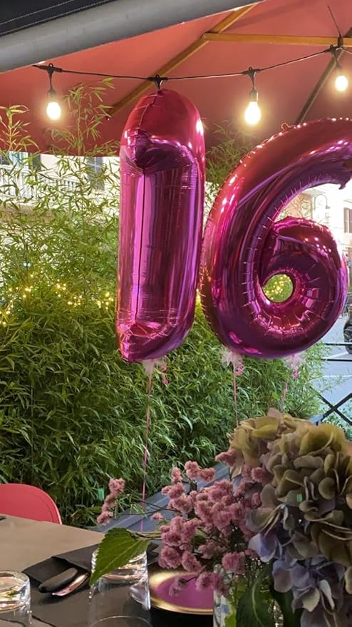 Rosy Purple Number 1 Balloon 40 inch, Number 1 Birthday Balloons - Image 7