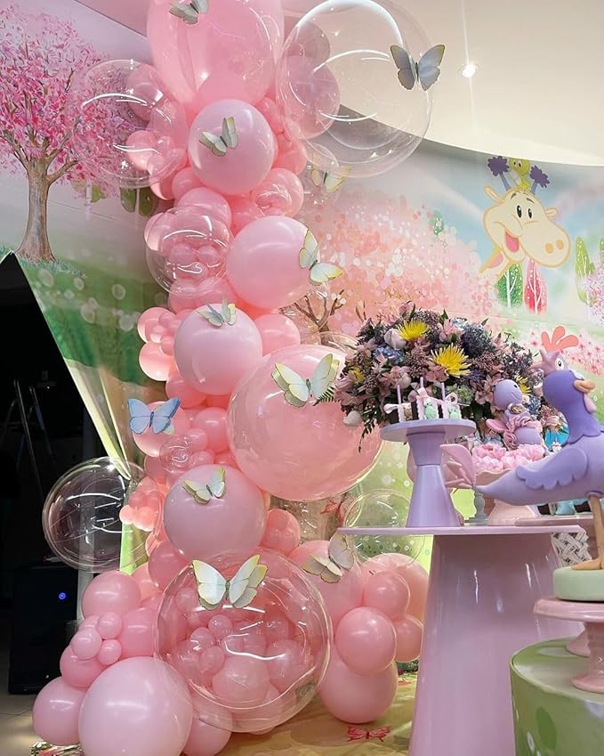 Bezente Pastel Pink Latex Party Balloons - Image 7