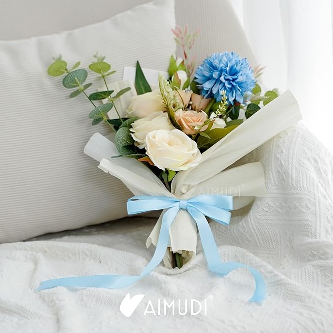 AIMUDI Baby Blue Bows 5 × 10" Satin Bows - Image 5