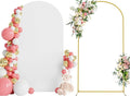 Wokceer 7.2 FT Wedding Arch Backdrop Stand and White Arch Cover, Metal Arch by Wokceer