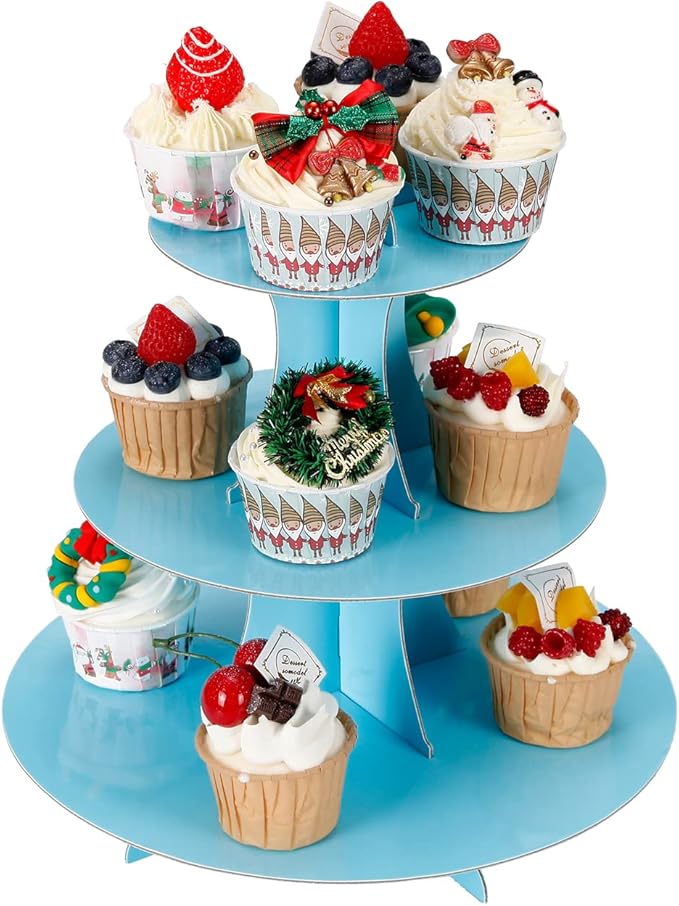 2Pcs 3-Tier Cupcake Stand, Cake Stand holder, Tiered DIY Cupcake Stand Tower - Image 2