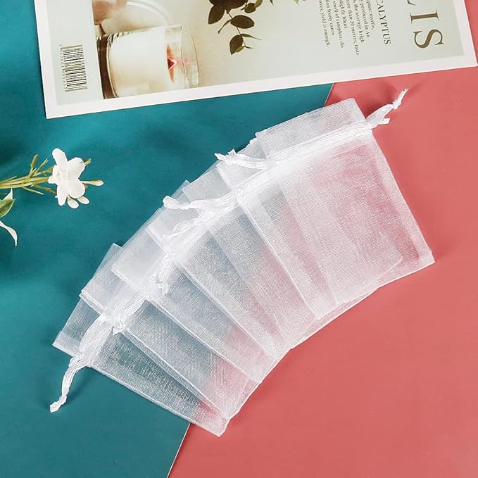 YQL Mini Organza Bags, Mini Mesh Drawstring Bags - Image 6