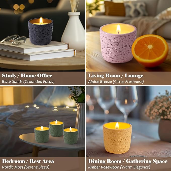 Viyffo Scented Candle Set of 6, Natural Soy Wax - Image 5
