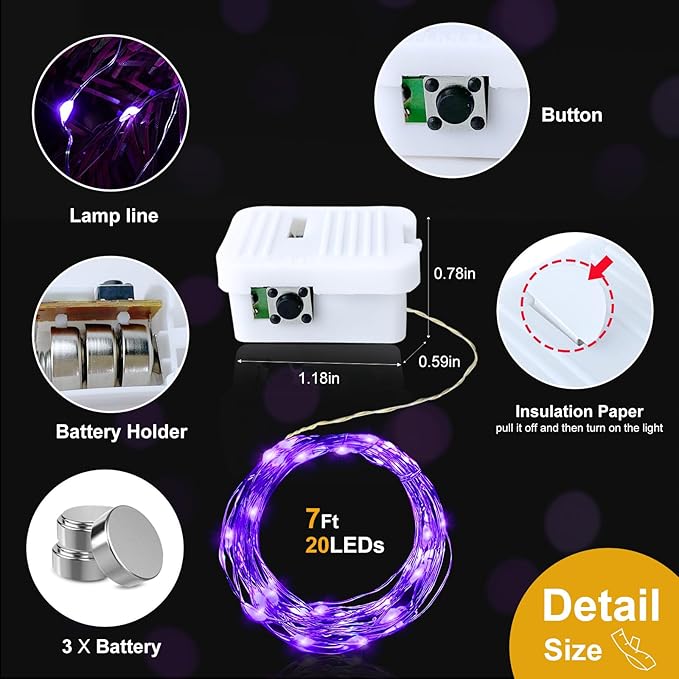 pozzolanas 24 Pack 7ft Waterproof LED Fairy Lights - Image 5