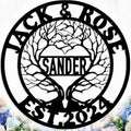 Personalized Tree of Life Metal Sign Wall Art Decor, Custom Wedding Gifts by logo