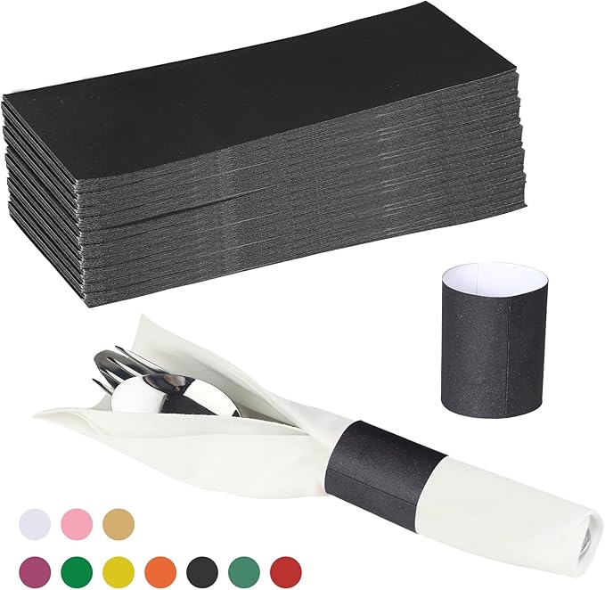 Germiwipe Napkin Bands, Paper Napkin Rings Self Adhesive by Germiwipe