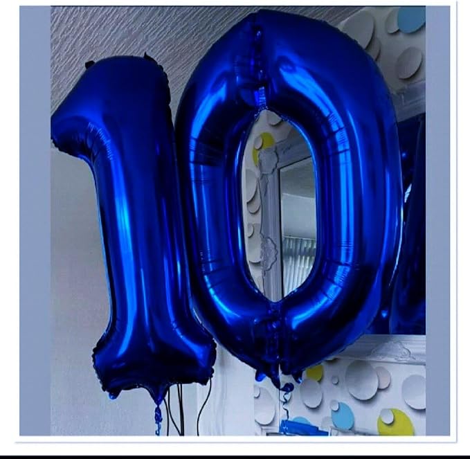 Night Blue Helium Number Balloon 40 Inch, Giant Foil Night Blue Number 0 - Image 4
