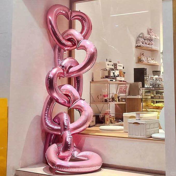 Pink Heart Balloons - Image 5