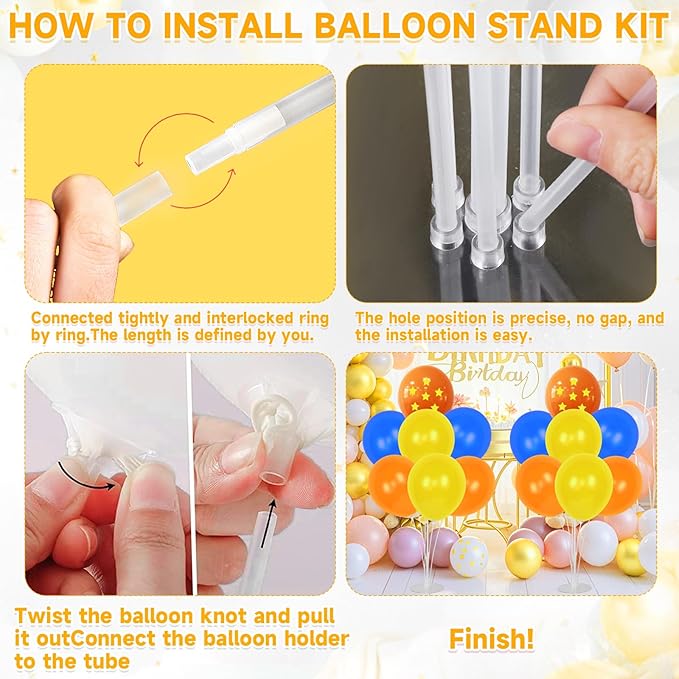 Party Balloons Stand Kit Foil Balloons Themed Party Balloon Centerpiece - Image 4