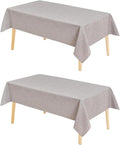 Hiasan 2 Pack Faux Linen Rectangle Tablecloth by Hiasan