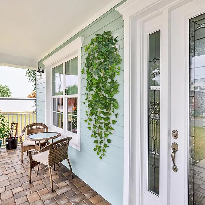 Hollyone Artificial Hanging Plants Wall Potted 47.2" Fake Ivy Vine Faux Ivy - Image 6