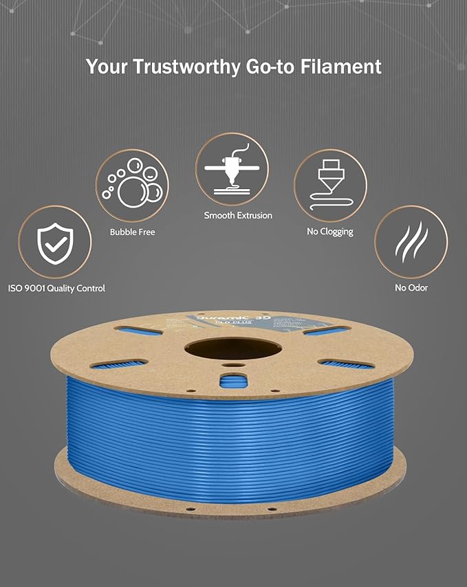 DURAMIC 3D PLA+ Filament 1.75mm 1Kg Blue, PLA Plus Filament 1Kg Spool Tougher - Image 5