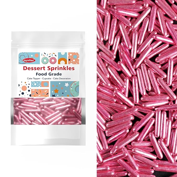 Rose Gold Sprinkles, Metallic Rods Sugar, Sprinkles - Image 6