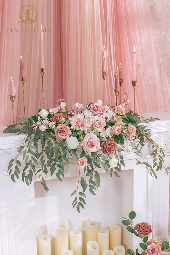 TINGE TIME Artificial Sweetheart Flower Swag - Image 5