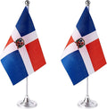 ZXvZYT 2 Pack Dominica flag Dominican Table Flag Small Mini Dominican Republic by ZXvZYT