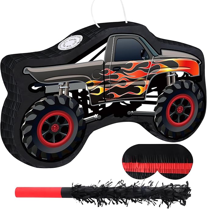 Car Pinata with Stick & Hanging Loop Mexican Pinata Game by Waenerec