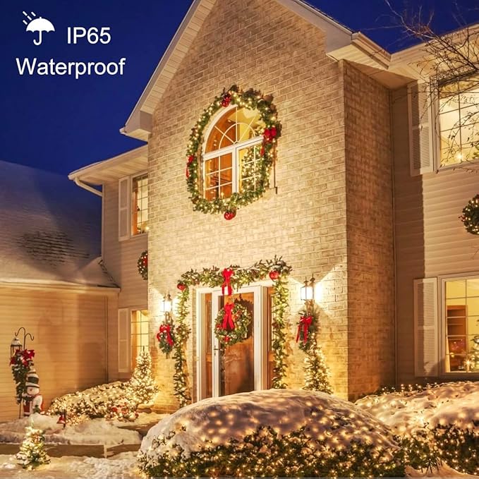 Toodour Solar Christmas Lights Outdoor, 2 Packs Total 144ft 400 LED Solar - Image 4
