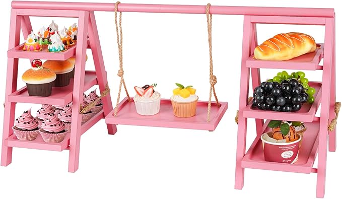 Wooden Cupcake Stand, 3 Tier Cupcake Display Stand by Flenpptly