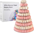 10 Tiers Macaroon Tower Stand, Round Macaron Tower Cake Display Rack Plastic by kithing