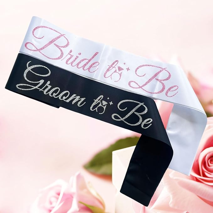 Bride Sash Bachelorette Party Bride and Groom to Be Sash - Image 3