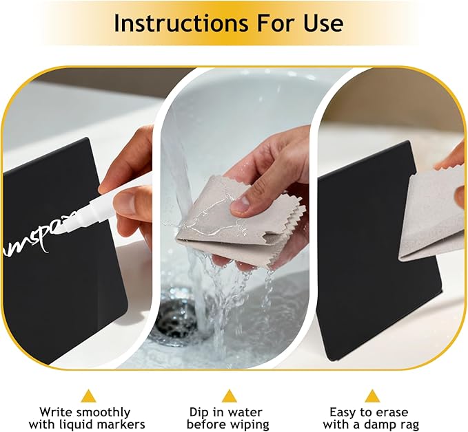 4" x 3" Mini Chalkboard Signs for Food, 28 Pack Mini Table Chalkboard Signs for - Image 3