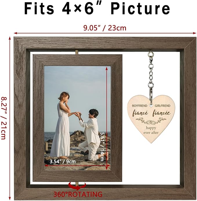 Fiancé Fiancée Picture Frame Engagement Gifts - Image 7