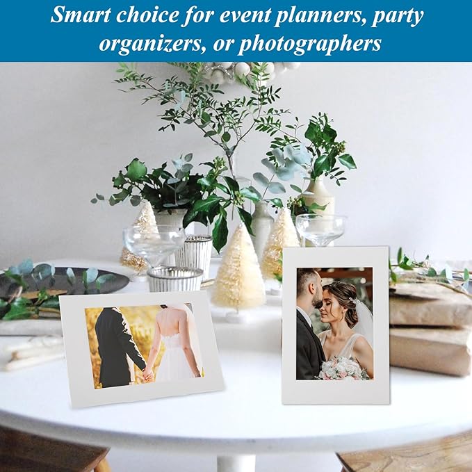 SHUESS 100 Pack White Paper Picture Frames 4 x 6 Standing Cardboard Photo Frames - Image 7