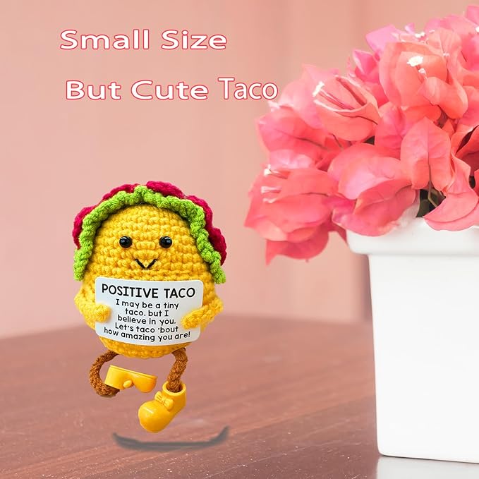 Crochet Emotional Support Taco-Handmade Mental Health Gifts - Image 4