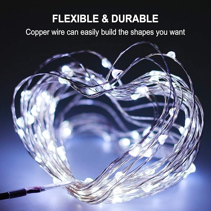 3 Pack Rechargeable String Fairy Lights 10ft 30 LED, Christmas Starry Lighting - Image 3