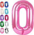 Pink 40 Inch 0 Number Balloons, 0 Decorations by Upgesy