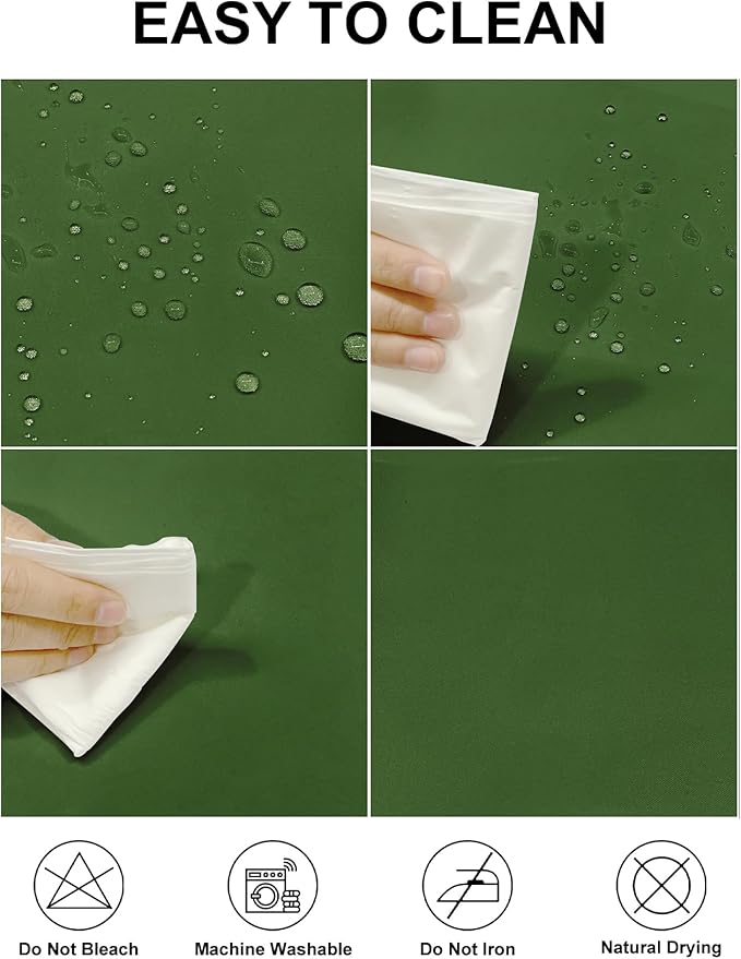 Fokitut 2 Pack Waterproof Round Tablecloth, 108 Inch, Stain Resistant and - Image 2