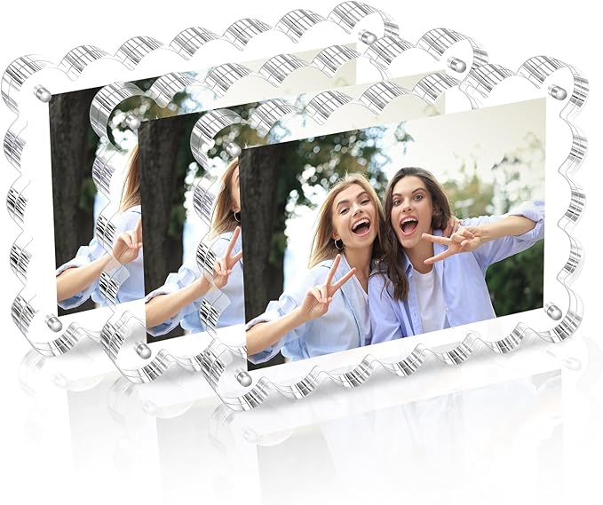 3 Pack Acrylic Picture Frame: 4x6inch Magnetic Picture Frames, Double Sided - Image 5