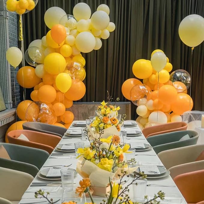 KAWKALSH 200pcs Yellow Balloons 5 Inch, Small Mini Latex Balloons - Image 7