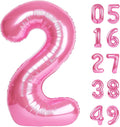 Big Pink 2 Number Balloon 40 Inch Birthday Decoration, Number 2 Helium Balloon by Upgesy