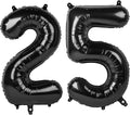 Black Number 25 Balloon, 40 Inch, Birthday Party Decorations, Anniversary & by Upgesy