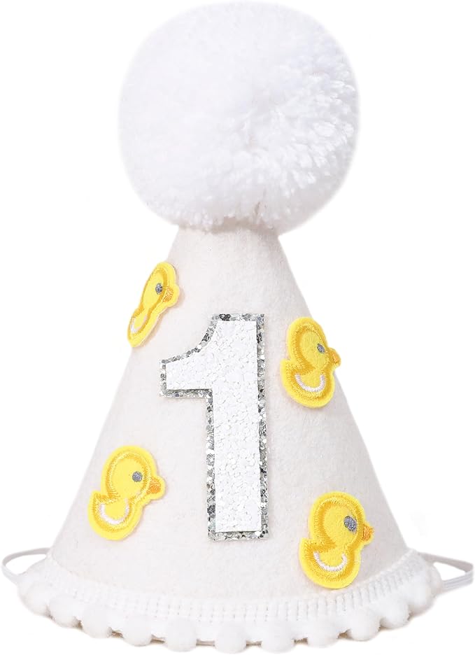 Little Yellow Duck 1st Birthday Party Hat by WAWUO