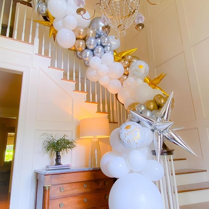 90pack White Balloons Different Size 18/12/10/5 Inch Pearl White Balloon - Image 6