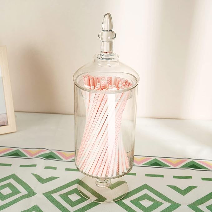 Glass Apothecary Jars, Decorative Wedding Candy Organizer Canisters - Image 7