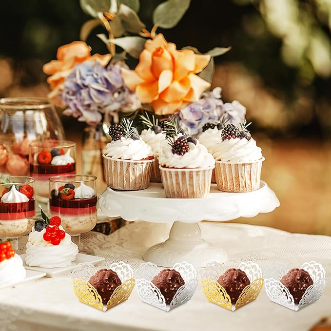 100Pcs Truffle Wrapper Liners, Paper Mini Cupcake Liners Chocolate Candy - Image 9