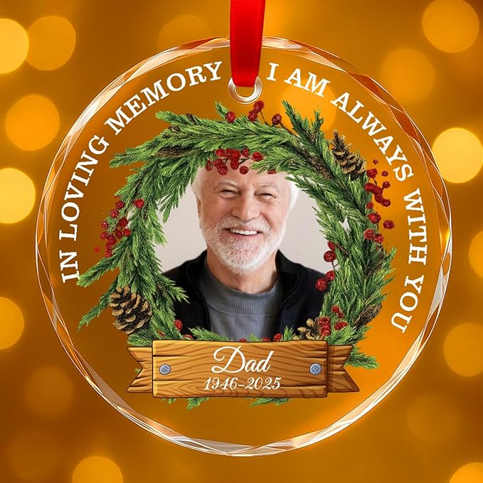 Personalized Memorial Glass Ornament 2025 – I Am Always by Unknown