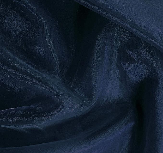 VDS Navy Blue Organza Fabric, 40 Yards Continuous, 45” Wide, Wedding Party by VDS