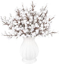 40 Pcs Artificial Berry Stems Branches, Christmas White Faux Holly Berries by RowfadFlora