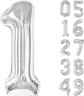 Silver Number 1 Balloon 40 inch, Number 1 Birthday Balloon by Upgesy
