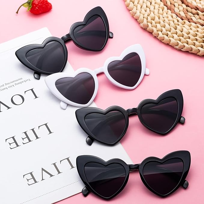 1+7 Pack Bachelorette Party Favor Retro Heart Sunglasses and Bridesmaid - Image 2