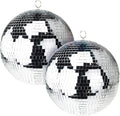 6-Inch Mirror Ball 2-Pack – Silver Hanging Disco Ball by Youdepot